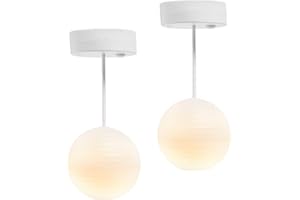 LUNDBY Juego de iluminación para casa de muñecas, 2 piezas, accesorios para casa de muñecas como lámpara de techo, lámpara de bola para casa de muñecas, funciona con pilas para casa en miniatura,