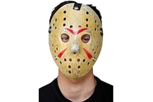 EUROCARNAVALES Máscara de Psicópata Enmascarado con Agujeros 20 cm