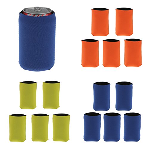 5x Neopren Kühl Bier Getränkeflasche Blechdose Hülsenhalter können Kühler – Blau, 3,94 x 4,33 Zoll - 2