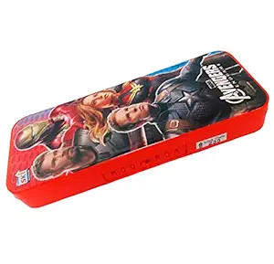 Khurana Plastic Hexa Infinity War Printed Pencil Box with Password Number Lock Pattern (Multicolour)