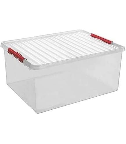Boîte Rangement 60L Avec Roues & Poignées Clip - Lot De 4 | Stockage Maison Garage Déménagement Organisation