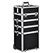Aluminium High Quality Cosmetics Makeup Beauty Hairdressing Trolley Vanity Case Black