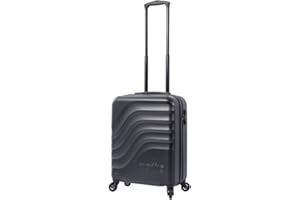 TOTTO - Maleta Trolley Cabina, Modelo Bazy, 55 x 40 x 20 cm, Capacidad 35 L, Alta Resistencia a Impactos, Ruedas 360º, Manija Telescópica, Correas de Compresión Internas, Candado TSA, Color Negro