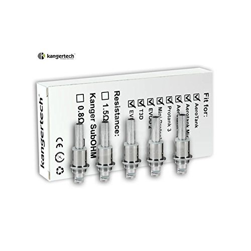 Pack de 5 resistencias Protank 3 / Aerotank/Evod 2 Kanger 1,8 Ohm