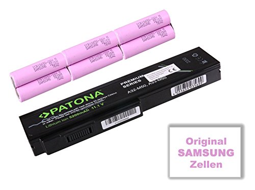 PATONA Premium Laptop Akku für ASUS G50 | G50E | G50T | G51 | G51J | G51V | G51Vx | G60 | G60VX-RBBX05 | L50 | L50Vn | M50 | M50Q | M50Sa | M50Sr | M50Sv | M50V | M50Vc | M50Vm | M50Vn | M51 | M51E | M51Kr | M51Se | M51Sn | M51Sr | M51Va | M51Vr | M60 | M60J | M60J-A1 | M60Vp | M70 | M70Sa | M70Sr | N43 | N43JF | N43JF-A1 | N43JQ | N53 | N53Jf | N53Jg | N61 | N61J | N61JA | N61JV | N61VG | N61VN | N61W | Pro62 | Pro64 | VX5 | Vx5-6x001j | Vx5-a1b | Vx5-a2b – [ Li-ion; 5200mAh;schwarz] - 6