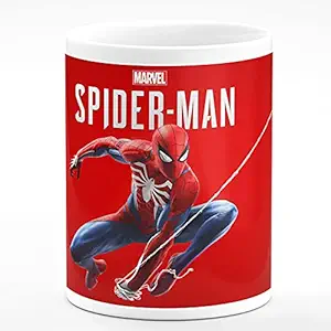 TrendoPrint Spiderman Ideal And Sweet Gift And Return Gift Choice For Boys Girls And Friends And Boyfriend Girlfriend And Kids Son Daughter And Men Women His Her And Anime Lovers Series Lovers Movie Printed White Tea Milk And Coffee Mug And Cup Made Of Ceramic- 11 Oz (350ml)