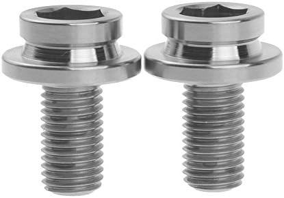 Yaruijia Titanium Screw M8x15mm Bicycle Crank Bolts For Square Taper Bottom Bracket (A Pair)