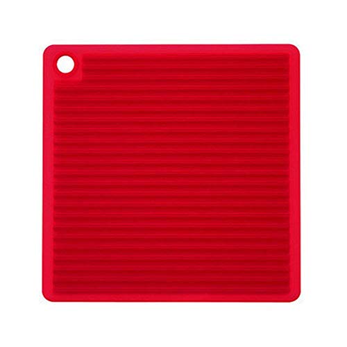 Preisvergleich Produktbild Aofocy Isolationsmatte Silikon Isolationsauflage Platz Isolationsauflage Untersetzer Matte Küche Silikonauflage Rutschfeste Isolierung und spülmaschinenfeste Geschirrmatte (rot
