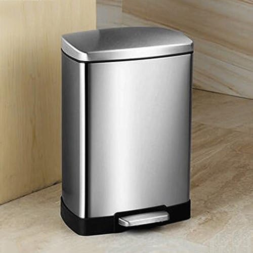GAOLILI Stainless Steel Pedal Trash Cans Living Room Kitchen Bathroom Dustbins