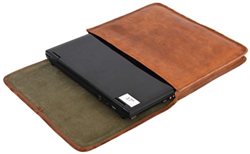 Laptoptasche Gusti Leder  Clay  Notebook-Tasche Aktentasche Ledertasche B  ro Unitasche Collegetasche Vintage Notebook-H  lle Damen Herren Braun L10b