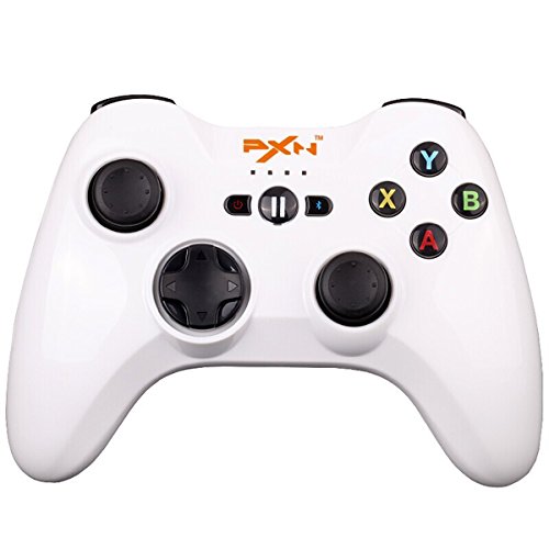 PXN 6603 Apple MFi Certified Gamepad Joystick Controlador Mando Juego Bluetooth Inalámbrico para iOS 7.0+ (Blanco) Soporta la Reproducción Remota de PS4