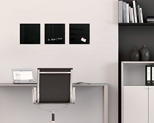 Sigel GL157 Glas-Magnetboard / Magnettafel artverum schwarz, 30 x 30 cm – weitere Farben - 2