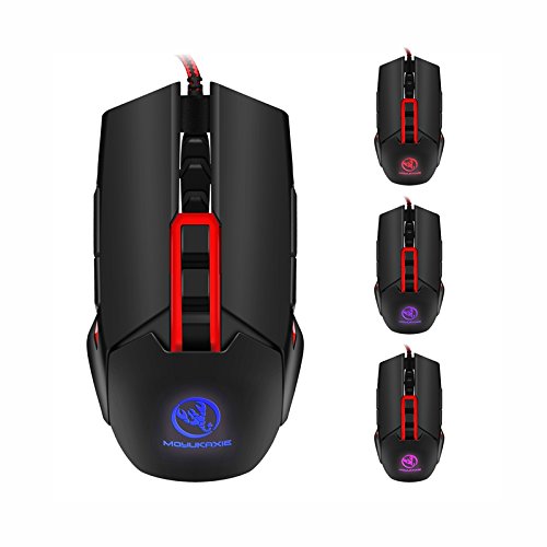 Tutoy Moyukaxie S400 3200Dpi Adjustable Usb Wired Led Backlit Gaming Mouse - Red