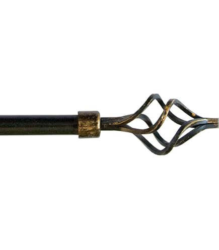 KAMANINA Confezione da 2 aste per tende in argento da 80 a 218 cm, aste per tende da 25 mm di diametro per tende con occhielli, asta per tende regolabile con terminali