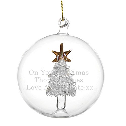 C.P.M. Personalised Glass Bauble - Christmas Tree
