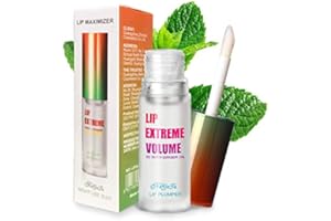 GL-Turelifes Lip Plumper Brillo labial, Ginger Mint Lip Balm Plumper Lip Extreme Volumen, labios hidratantes Enhancer, hidratar, eliminar las arrugas de sequedad (Transparente)
