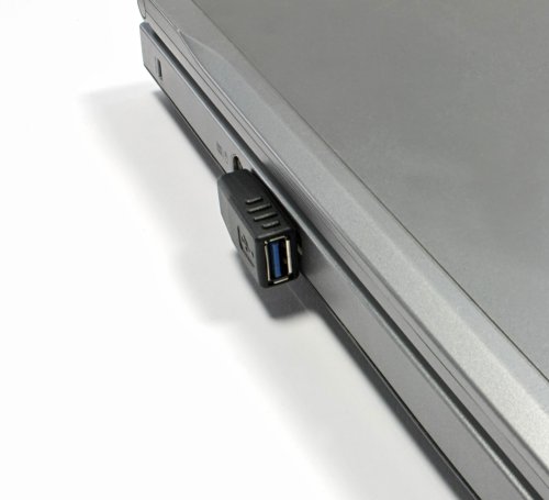 COM-FOUR® 2er Set Adapter USB 3.0 Stecker auf Buchse rechts und links gewinkelt 270° horizontal (2 Stück – links/rechts) - 8