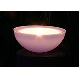 OUTDOORKERZEN, Halbkugel, groß, hellblau, Kerzen, Mehrdochtkerze, Lampion, Wachsschale, Gartendekoration, Durchmesser 28 cm