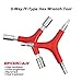 Produktbild EFORCAR 2pcs / Set S Größe 4/5/6/8/9/10 mm Fahrrad des Fahrrad 3-Weg (Y-Typ) Hex Schlüssel-Werkzeug