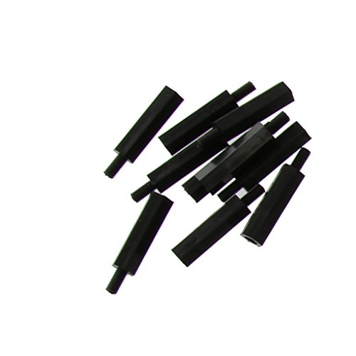 M3 Nylon Schraubenmutter Scheibe Sortiment Satz Sechskantschrauben Pattsituation Box – Schwarz, 120pcs - 2