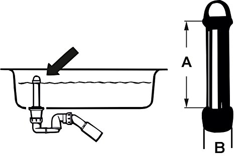 Cornat T323004 Standrohr, 120 mm, chrom - 3