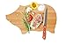 Produktbild Servierbrett Schneidebrett 30x20 cm Motiv Schwein Buche Holz Handarbeit