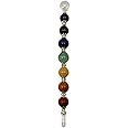 Takshila Gems® Ball Shape 7 Chakra Stone Wand for Reiki Healing 7 Chakra Wand, Chakra Cleansing Wand, 7 Chakra Stone Stick