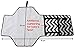 Boo Moi - Baby Changing Mat and Mini Bag - Nappy Changing Station - Travel Mat - Mini Bag. Black and White Chevron Design. Lightweight, Waterproof and Durable. Wipe Clean, Cushioned Changing Pad. Wide Padded Change Pad