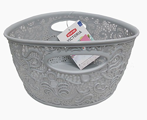 Curver VICTORIA Grau Dekorativ Korb mit Griffen, 220x170x120 mm, EF505944 - 2