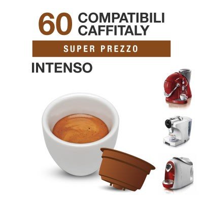 Caffitaly 120 Cápsulas café compatibles Italian Coffee Miscela Intenso
