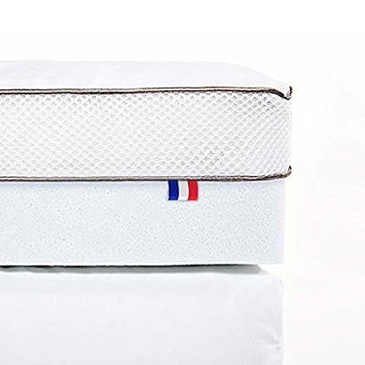 Mello ViscoSoft - Surmatelas Duo 8cm | surmatelas 90 x 190 | Double Couche Luxueuse : surmatelas memoire de Forme Fabriqué en France | Housse 100% Coton Matelassée | Soutien Moelleux Certifié Oeko-Tex