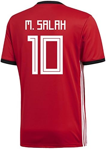 Horrysd Egypt 2018 FIFA World Cup No.10 Mohamed Salah Men's Home Replica Football Shirt Size XL