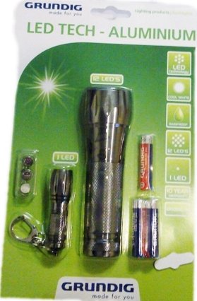 Grundig LED Taschenlampenset Alu 2-Taschenlampen+ Batterien