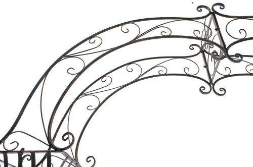 CLP XXL Rosenbogen NORBU, extra breit = 190 cm, Höhe 234 cm, Eisen pulverbeschichtet, FARBWAHL bronze - 5