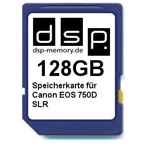 DSP Memory Z-4051557430570 128GB Speicherkarte für Canon EOS 750D SLR