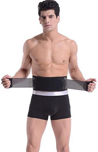 MENRY Physiotherapy belt, pure natural self-heating protection lumbar multifunctional breathable belt, black, M