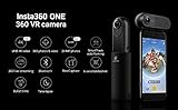 Insta360 - Videocamera One Videocamera di Azione 360 gradi con risoluzione 4K. Stabilizzatore di Immagine totale. Foto di 24 MP. Bluetooth 4.0, MicroSD, Lightning, colore: nero.