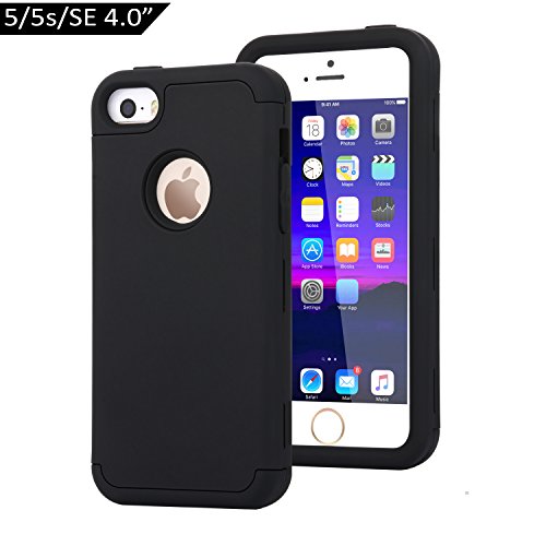 Dailylux Funda iPhone 5s Funda iPhone 5 Funda iPhone SE Carcasa Protector TPU PC Resistente a los Ara azos para el iPhone 5S 5 SE -Negro reviews Dailylux Funda iPhone 5s Funda iPhone 5 Funda iPhone SE Carcasa Protector TPU PC Resistente a los Ara azos para el iPhone 5S 5 SE -Negro