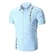 Produktbild Poloshirt Herren T Shirt Top Sommer Slim Fit Polo Kurzarm Shirt Polohemd Regular Fit T-Shirt Hemden Freizeithemd Zhen+ Männer Sport Casual Einfarbige Stickerei Tee Bluse Sweatshirt Oberteile