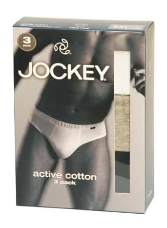 Jockey 3 Pack Briefs 4XL Cotton Mixed Colours: Amazon.co