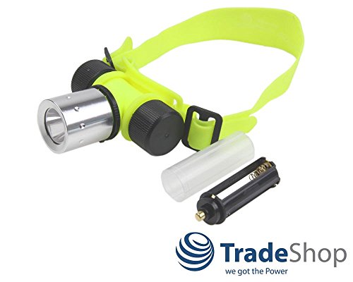 CREE XM-L T6 LED Tauchlampe Taucherlampe Wasserdicht bis 30m Unterwasser Stirnlampe Kopflampe zum Tauchen 800 Lumen Weißes Licht - 2