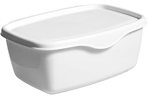 SAFIGLE White Plastic Wet Wipes Box with Lid, Dust-Proof Tissue Holder, Portable and Sturdy Storage Case for Home and Office, 7.1 X 5.2 X 2.9 Inches