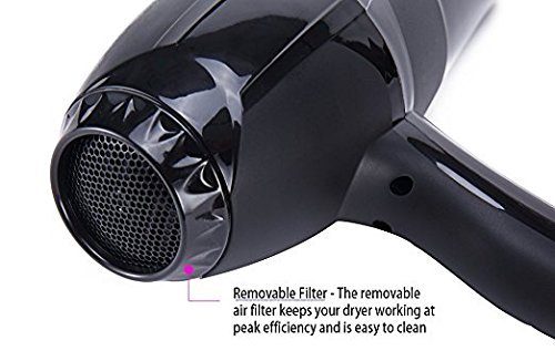 CHJPro 8800 Haartrockner 1800W Elektrische Keramik-Heizung Schwarz - 3