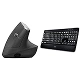 Verbesserte Handhaltung: Diese kabelgebundene und kabellose Maus ermöglicht die Bedienung mit einer Handposition im senkrechten Winkel von 57 Grad, die den Druck auf das Handgelenk reduziert