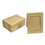 CurtzyTM Bilderrahmen Set 10 Stück 6 x 4 Doppelseitig Einfarbig Karton Decoupage Basteln Hobby