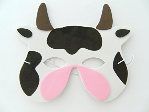Maske Kuh f. Kindergeburtstag Karneval Fasching Tier Tiere Masken Theater Bauernhof Kühe