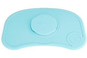 Twistshake Click-Mat Mini 31 x 17 cm Mantel Individual de Alimentación Antideslizante para Mayoría Bandejas para Tronas, Placemat Grado de Fuerte Succión, Sin BPA, 6+ Meses, Azul Pastel D2C
