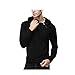 Produktbild VENMO Herren Kaputzenjacke Zipper Langarm Pullover Sport Sweatjacke Langarmshirt Solide Outwear Hoodie mit Kapuze Tops Jackenmantel Classic Hooded Jacket Kapuzenpullover Sweatshirt (XL, Black)
