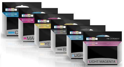 Prestige Cartridge Epson 24XL 6-er Pack Druckerpatronen für Expression Photo XP-55, XP-750, XP-760, XP-850, XP-860, XP-950, schwarz / cyan / magenta / gelb / hell cyan / hell magenta - 2