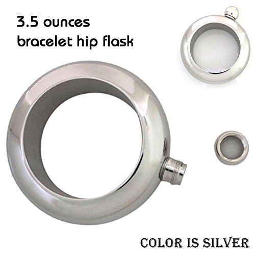 Jspoir Melodiz Kreative Armband Hüfte Flasche,Armband Design Flachmann Flasche Likörflaschen Schnapsflasche für Aufbewahrung von Whiskey/Alkohol - 7